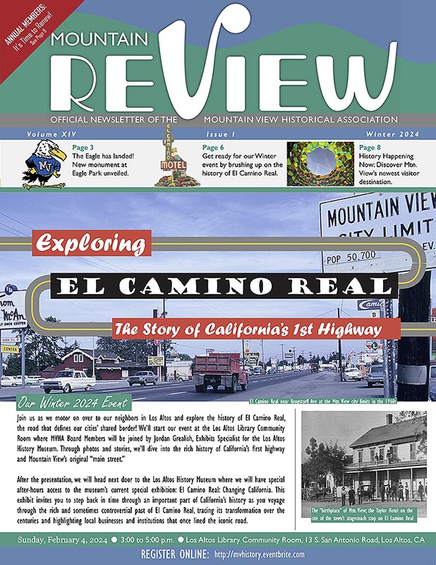 Mountain View Historical Association Newsletter Winter 2024 Cover